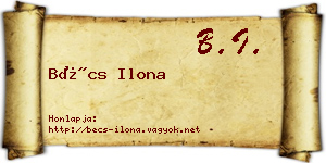 Bécs Ilona névjegykártya